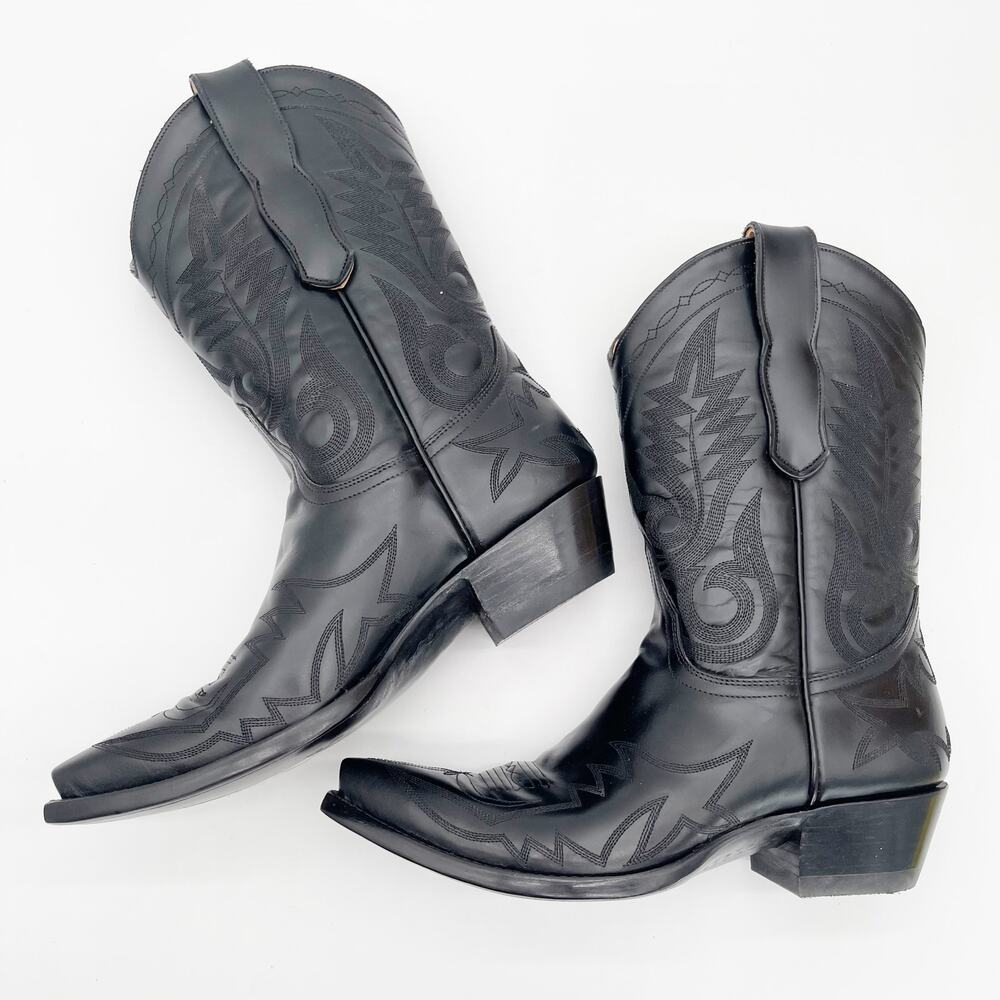 Old Gringo Women's 8 Nevada Black Leather Embroidered Western Cowgirl Boots - Picture 5 of 11